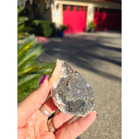 Apophyllite Gray Chalcedony Peach Stilbite Zeolite Crystal, 115g - Picture 12 of 14